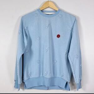 One432 One 432 Sweatshirt Embroidered Skeletor Lighting Bolt Blue